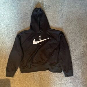 Nike crop hoodie sweatshirt in black L